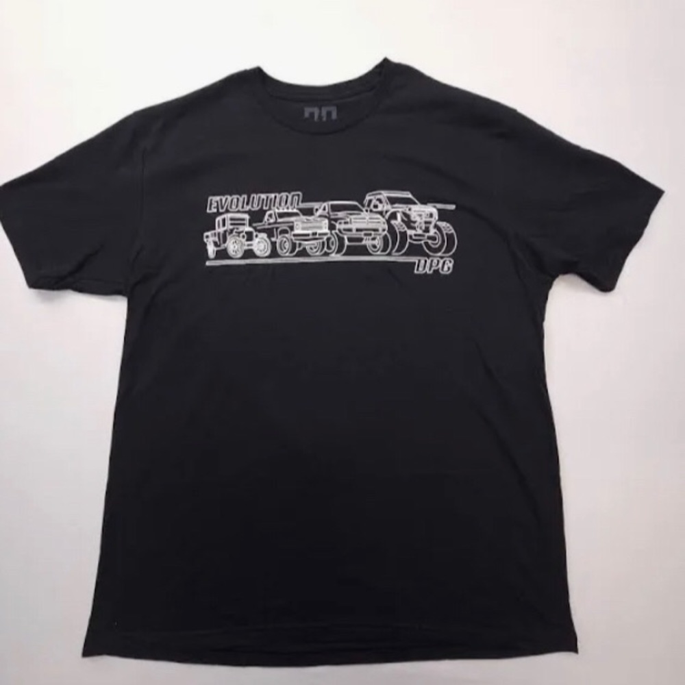 DPG Diesel Power Gear Evolution Men’s 2XL Black T-Shirt White Truck Graphics